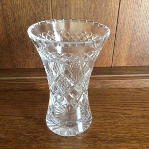Cut Glass crystal 7 inch vase ( unidentified )