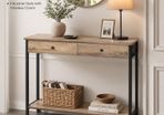 Console Table, Hallway Table, Side Table, Sofa Table with 2 Drawers, Steel Frame, Hallway, Living Room, Industrial Desig