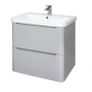 Eve 500 wall hung unit and basin green/white/navy/elm Image 3