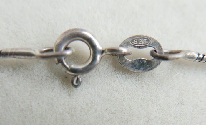 Vintage Sterling Silver 925 Pendant And Chain L-17 - 6,16g
