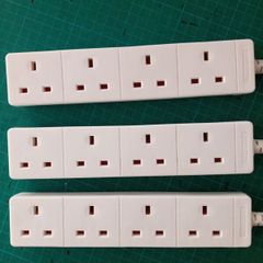3 x 1 metre -  4 gang Extension lead 13 Amp