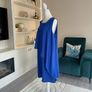 Elegant Cobalt Blue sleeveless Dress with Silver Embellished Neckline from Dorothy Perkins Image 8