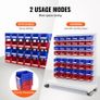 Plastic Storage Bin (5-Inch x 4-Inch x 3-Inch),Hanging Stackable Storage Organizer Bin, Blue/Red, 24-Pack Image 3