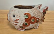 Vintage Pottery Puffer Fish