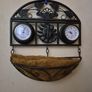 Vintagr Kingfisher Decorative Wall Planter with Clock and Thermometer Image 7