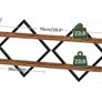 Floating Shelves, Set of 2 Wall Shelves, 2-Tier Hanging Shelves, Wall Shelf Set of 2, Wall Mounted Shelves, for Living Room, Bedroom, Kitchen, Office, Study, Rustic Brown Image 2