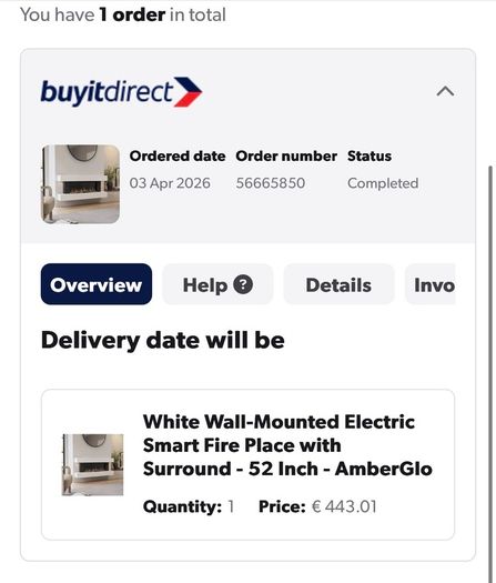White Wall-Mounted Electric Smart Fire Place with Surround - 52 Inch - AmberGlo
