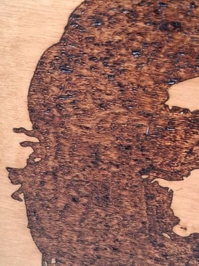 Original Pyrography of Che Guevara