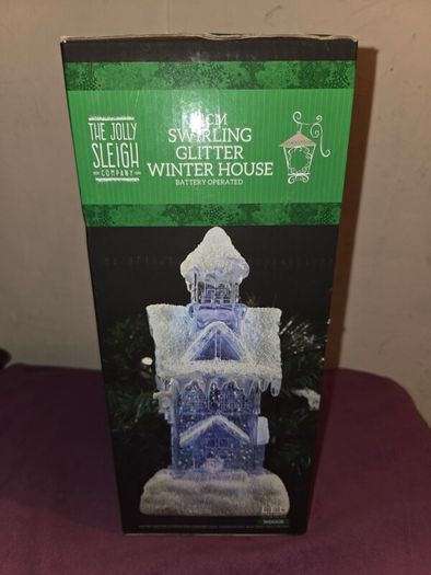 Christmas Swirling Glitter Winter House