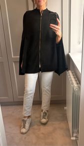 Maje knitted cape jacket