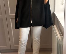 Maje knitted cape jacket
