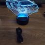 3D LED Lamborghini Night Light, Black Touch Color Changing Car Shape USB Table Lamp Image 3