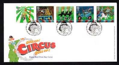 2002 Great Britain Europa Circus Commemorative Stamps Royal Mail Addressed First Day Cover (FDC)