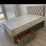 New Stylish single ,Double 4ft, 4ft6, King 5ft And 6ft Superking Sizes Divan Beds Instock. Drawers And Optional Tufted Mattresses Available. Free Delivery Image 9