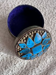 Vintage Tibetan  trinket  box