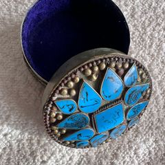 Vintage Tibetan  trinket  box