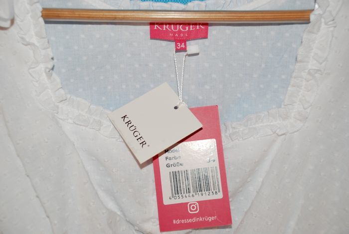 Kruger Madl Crop Top in white short sleeve SIZE UK 8