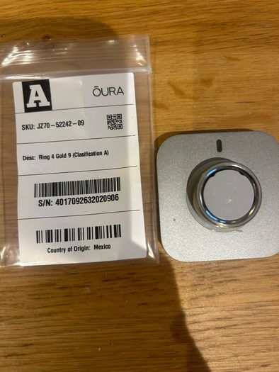 Oura Ring Gen 4 Gold Size 9