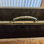 Vintage English Brass relief frieze magazine rack 50'S mid century interior design Image 4