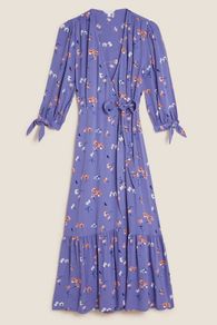 Brand new M+S Ghost Floral Tie Sleeve Midi Wrap Dress