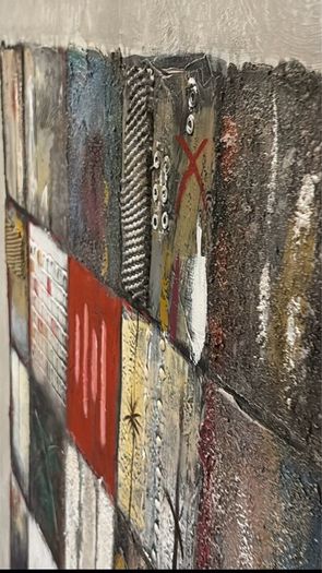 Hand Painted Textured Abstract Cavans 125x90cm
