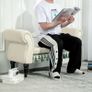 Upholstered bench, seat bench, vintage design, up to 150 kg, 117x40x58 cm, Beige Image 6