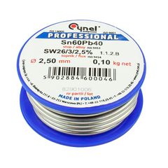 New 100g 2.5mm Sn60 Pb40 Tin Lead Soldering Silver Solder Iron Wire Rosin #1485