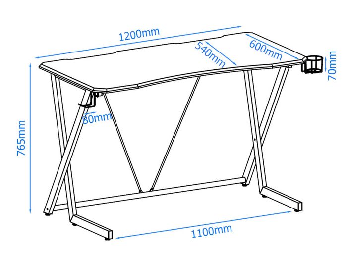 Alphason Phantom Gaming Desk - Aw9200