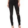 Paige Hoxton Ankle length Ripped Knee Distressed Straight Jeans in Washed Black 24 Image 2