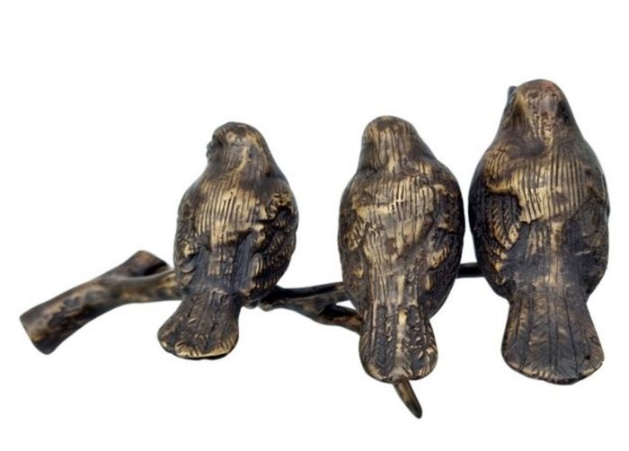3 Sparrows On A Branch ( 21cm)- Bronze