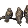 3 Sparrows On A Branch ( 21cm)- Bronze Image 7