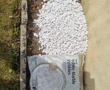 Small white marble pebbles