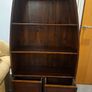 Wooden boat-shaped bookcase with two drawers Image 3