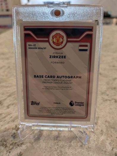 Joshua Zirkzee Man Utd Topps Premier League 26/27 /75 auto