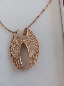 gold angel wings necklace