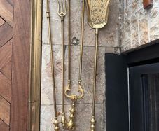 Brass fire pokers