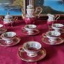 Vintage15 Piece Gloria Fine Porcelain Heavy Gold Gildings Coffee Set For 6 Person Setting Made In West Germany Image 2