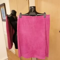 Women's Skirt Pink Suede SIZE 16