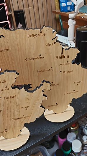 wooden map