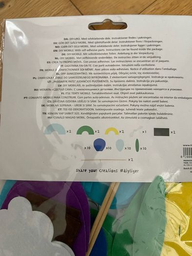 Tiger DIY baby mobile kit