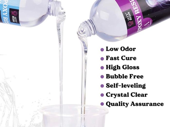 Epoxy Resin, 64oz Crystal Clear Epoxy Resin and Hardener, Bubbles Free Table Top & Bar Top Casting Resin, Clear Epoxy Resin for Tumblers, Art Crafts, Jewelry Making (FREE POSTAGE)