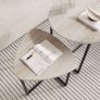 Round Coffee Table Set of 2,Small Coffee Table Living Room Tables,Metal Frame with Wood Side Table,Sofa Tea Table for Small Space/Living Room/Bedroom,Stacking Side Tables,Black + OAK Image 4