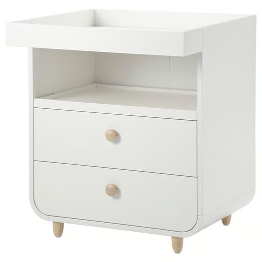 IKEA MYLLRA Changing table (baby) with drawers, white