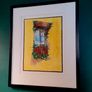 Vintage framed mixed media painting Image 2