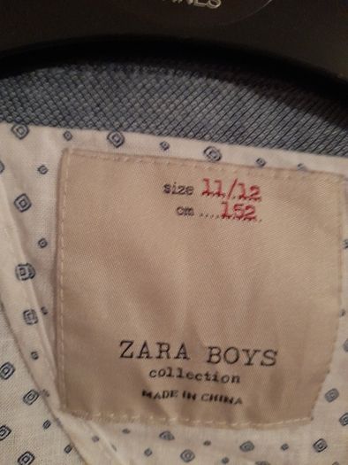 Zara boys shirt and jacket set, age 11-12