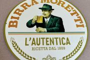 Moretti Italian Beer Embossed Metal Sign