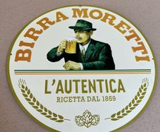 Moretti Italian Beer Embossed Metal Sign