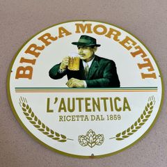 Moretti Italian Beer Embossed Metal Sign