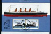 2015 Ireland Stampa Set Public Souvenir RMS RMS Lusitania Commemorative Stamps Miniature Sheet Overprinted for Stampa with show cancels of 16/17&amp;18/10/14