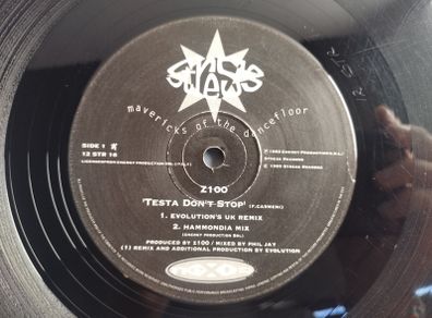 Z100 - Testa Don't Stop - STRESS Records - UK Pressing - Early 90s House Classic!